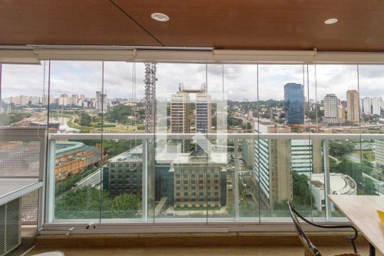 Varanda da Sala de apartamento à venda com 1 quarto, 50m² em Vila Gertrudes, São Paulo