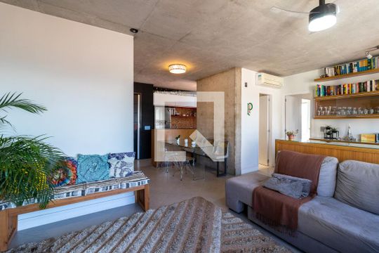 Sala de Estar de apartamento à venda com 2 quartos, 70m² em Carandiru, São Paulo