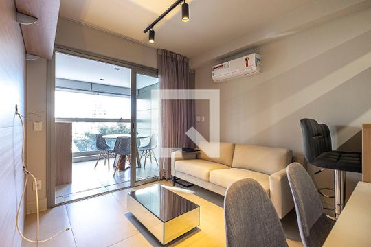 Sala de apartamento à venda com 1 quarto, 44m² em Jardim Paulista, São Paulo