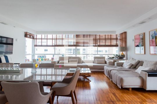 Sala de apartamento para alugar com 3 quartos, 218m² em Cerqueira César, São Paulo