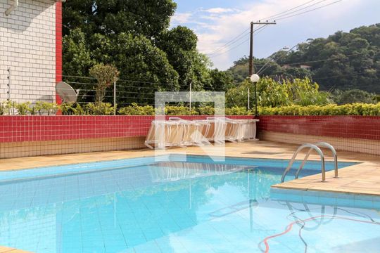 Área comum - Piscina de apartamento para alugar com 1 quarto, 57m² em Boqueirão, Praia Grande
