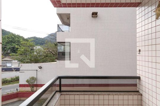 Varanda Sala de apartamento para alugar com 1 quarto, 57m² em Boqueirão, Praia Grande