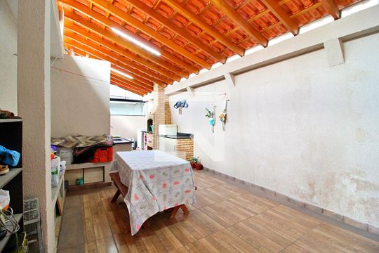 Área de Serviço / Esoaço Gourmet de casa à venda com 3 quartos, 100m² em Parque das Nações, Santo André
