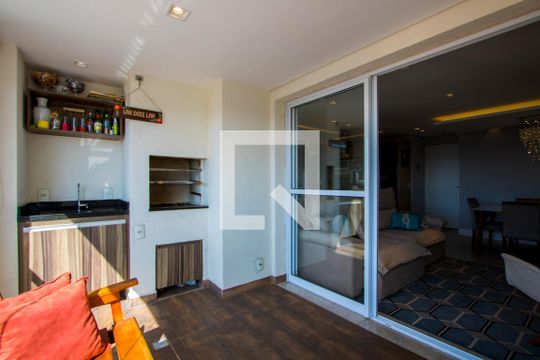 Varanda gourmet de apartamento à venda com 3 quartos, 101m² em Campestre, Santo André
