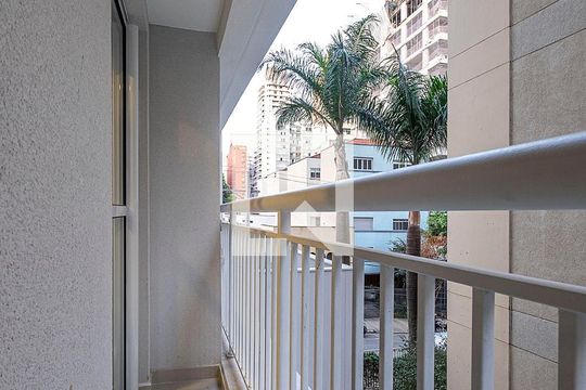 Sala - Varanda de kitnet/studio para alugar com 1 quarto, 25m² em Pinheiros, São Paulo