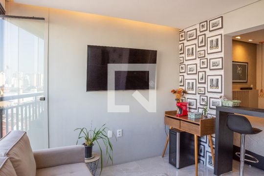 Sala e Cozinha de kitnet/studio à venda com 1 quarto, 36m² em Bom Retiro, São Paulo