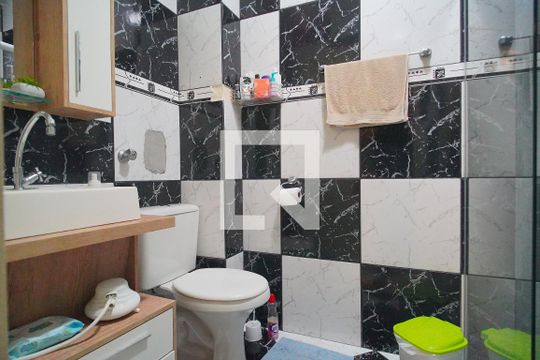 Banheiro da Suíte de apartamento à venda com 1 quarto, 66m² em Centro, Novo Hamburgo