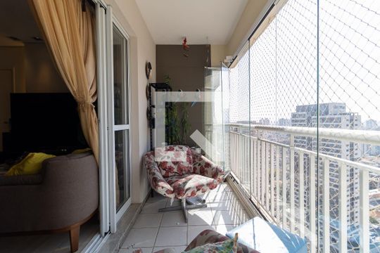 Varanda da Sala de apartamento para alugar com 3 quartos, 96m² em Vila Gumercindo, São Paulo