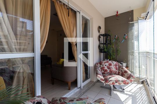 Varanda da Sala de apartamento para alugar com 3 quartos, 96m² em Vila Gumercindo, São Paulo