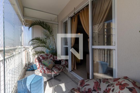 Varanda da Sala de apartamento para alugar com 3 quartos, 96m² em Vila Gumercindo, São Paulo