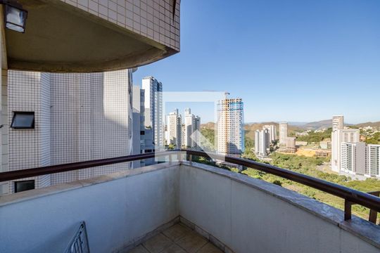 Varanda da Sala de apartamento à venda com 1 quarto, 34m² em Vale do Sereno, Nova Lima