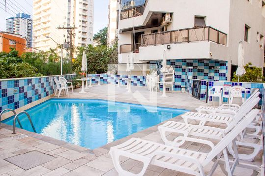Área comum - Piscina de apartamento para alugar com 2 quartos, 95m² em Jardim Las Palmas, Guarujá