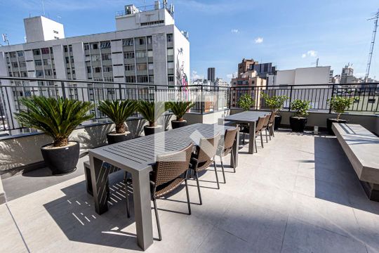 Área comum de kitnet/studio à venda com 1 quarto, 28m² em República, São Paulo
