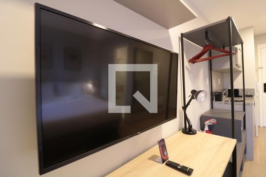 Quarto e Cozinha - tv de kitnet/studio à venda com 1 quarto, 19m² em Jardim Brasília (zona Norte), São Paulo