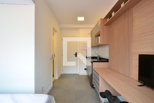 Sala/Cozinha de kitnet/studio para alugar com 1 quarto, 18m² em Vila Clementino, São Paulo