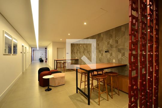 Área comum de kitnet/studio para alugar com 1 quarto, 18m² em Vila Clementino, São Paulo