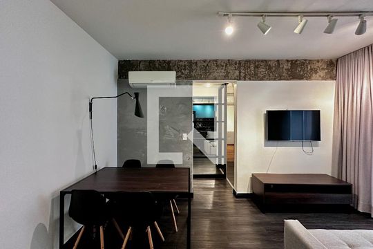 Sala de apartamento para alugar com 1 quarto, 42m² em Campo Belo, São Paulo
