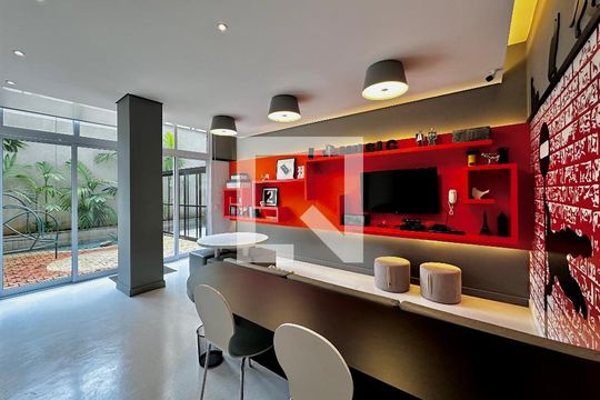 Área comum de apartamento para alugar com 1 quarto, 42m² em Campo Belo, São Paulo