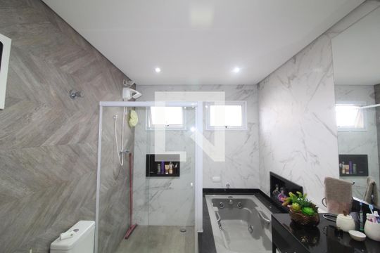 Banheiro 1 suite de casa à venda com 3 quartos, 172m² em Jardim São Caetano, São Caetano do Sul