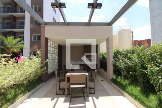 Área comum - Churrasqueira de apartamento para alugar com 1 quarto, 28m² em Jardim Caravelas, São Paulo