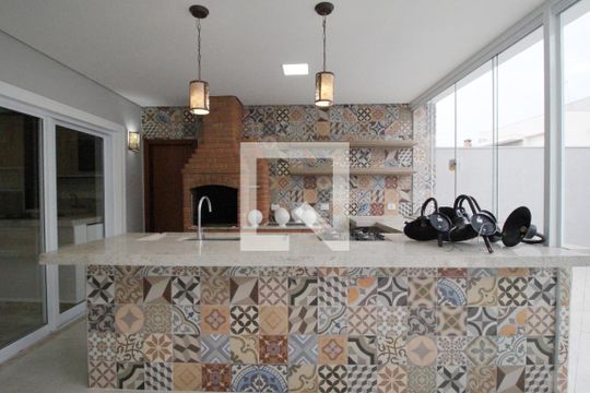 Área Gourmet de casa de condomínio para alugar com 4 quartos, 450m² em Parque São Bento, Sorocaba
