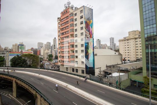 Vista da Sala de apartamento para alugar com 1 quarto, 59m² em Santa Cecília, São Paulo