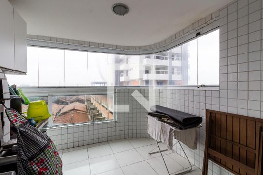 Varanda de apartamento para alugar com 2 quartos, 76m² em Vila Caiçara, Praia Grande