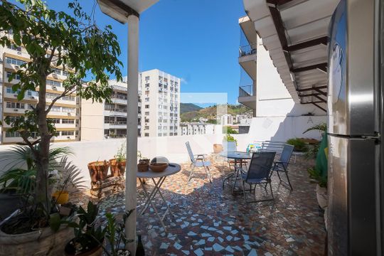 Varanda da Sala de apartamento à venda com 3 quartos, 110m² em Tijuca, Rio de Janeiro