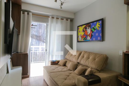 Sala de apartamento para alugar com 2 quartos, 64m² em Marapé, Santos