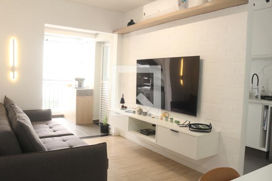 Sala de apartamento à venda com 2 quartos, 67m² em Olímpico, São Caetano do Sul
