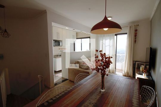Sala  de apartamento à venda com 1 quarto, 58m² em Vila Andrade, São Paulo