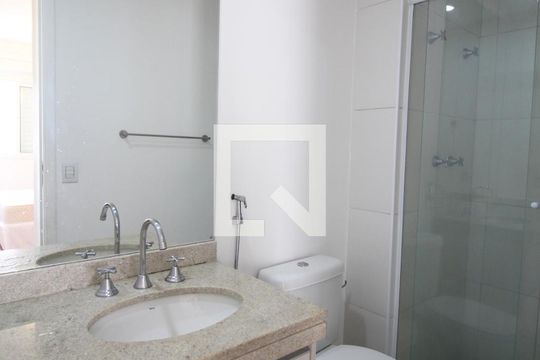 Banheiro da Suíte 1 de apartamento à venda com 1 quarto, 51m² em Alphaville Conde Ii, Barueri