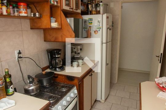 Cozinha e Área de Serviço de apartamento à venda com 1 quarto, 44m² em Rubem Berta, Porto Alegre
