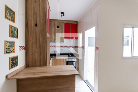 Sala/Cozinha de apartamento para alugar com 2 quartos, 56m² em Jardim Santo Alberto, Santo André
