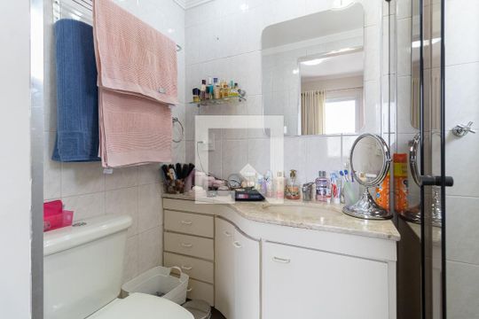 Banheiro da Suíte de apartamento à venda com 3 quartos, 73m² em Vila Gumercindo, São Paulo
