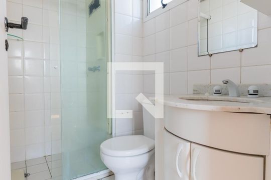 Banheiro da Suíte de apartamento para alugar com 1 quarto, 45m² em Perdizes, São Paulo