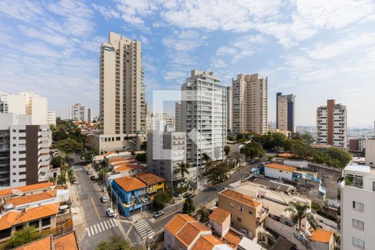 Varanda da Sala - Vista de apartamento para alugar com 1 quarto, 45m² em Perdizes, São Paulo