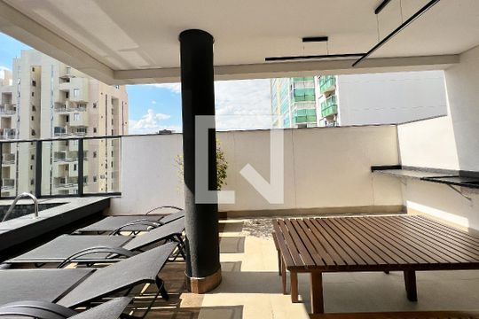 Área comum de kitnet/studio à venda com 1 quarto, 25m² em Indianópolis, São Paulo