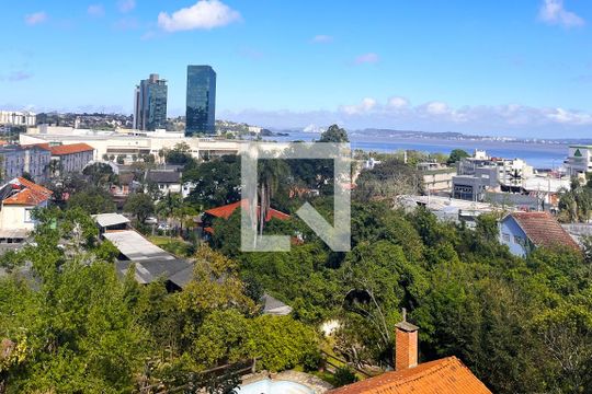 Vista para o Guaiba de apartamento à venda com 1 quarto, 45m² em Cristal, Porto Alegre