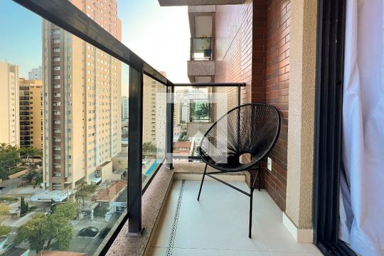Varanda de kitnet/studio para alugar com 1 quarto, 44m² em Vila Nova Conceição, São Paulo