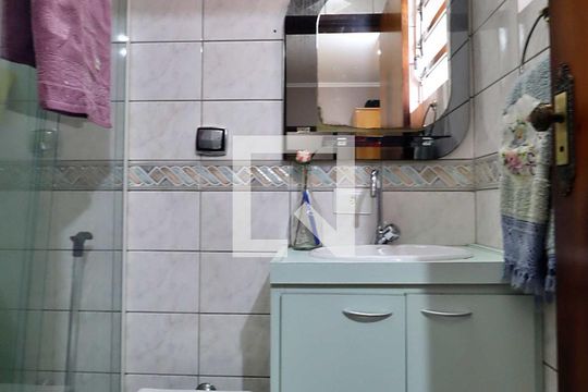 Banheiro da Suíte de apartamento à venda com 2 quartos, 73m² em Utinga, Santo André