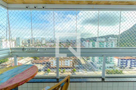 Vista da Suíte de apartamento para alugar com 2 quartos, 86m² em Canto do Forte, Praia Grande