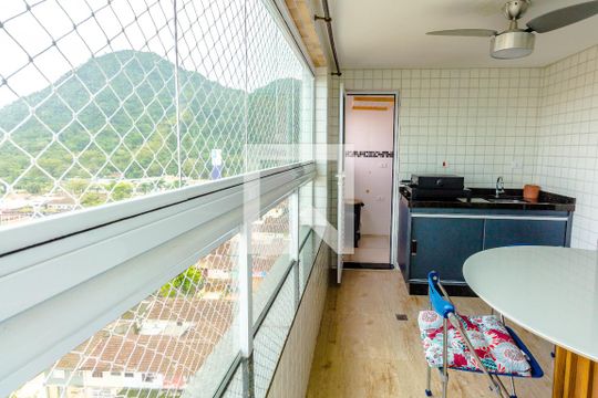 Varanda Gourmet de apartamento para alugar com 2 quartos, 86m² em Canto do Forte, Praia Grande