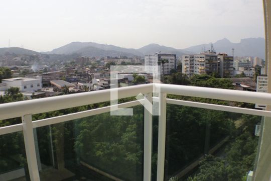 Varanda da Sala de kitnet/studio à venda com 1 quarto, 40m² em Taquara, Rio de Janeiro