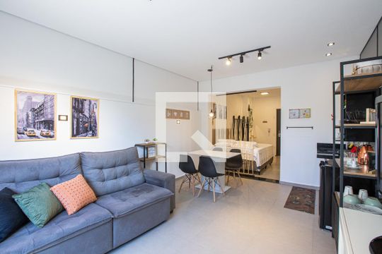 sala de kitnet/studio para alugar com 1 quarto, 48m² em Perdizes, São Paulo