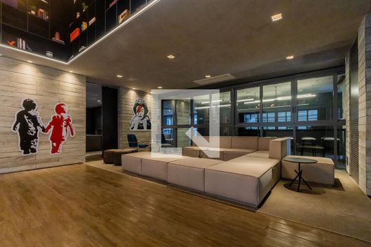 Área comum de apartamento à venda com 1 quarto, 71m² em Pinheiros, São Paulo