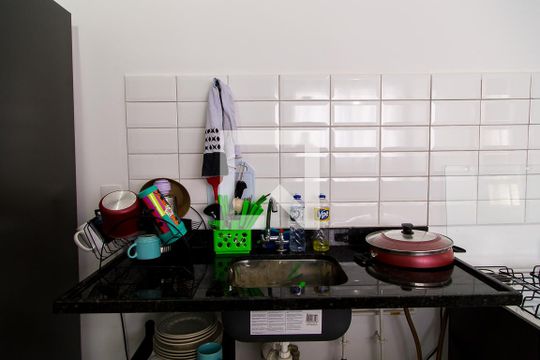 Cozinha e Área de Serviço - Detalhe de apartamento à venda com 2 quartos, 35m² em Vila Guarani (z Sul), São Paulo