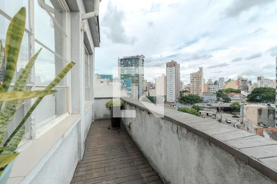 Varanda de apartamento para alugar com 1 quarto, 89m² em Bela Vista, São Paulo