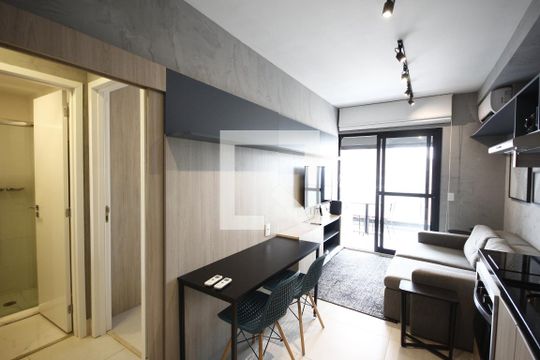 Cozinha de apartamento para alugar com 1 quarto, 38m² em Vila Mariana, São Paulo