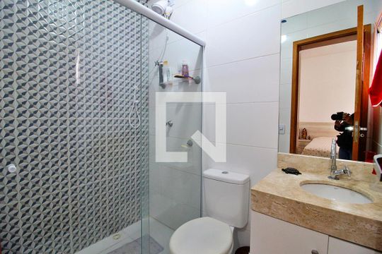 Banheiro da Suíte de apartamento à venda com 2 quartos, 106m² em Vila Metalurgica, Santo André